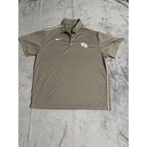 Nike Dri-Fit Polo Shirt Men's Large Gray Short Sleeve WA Logo